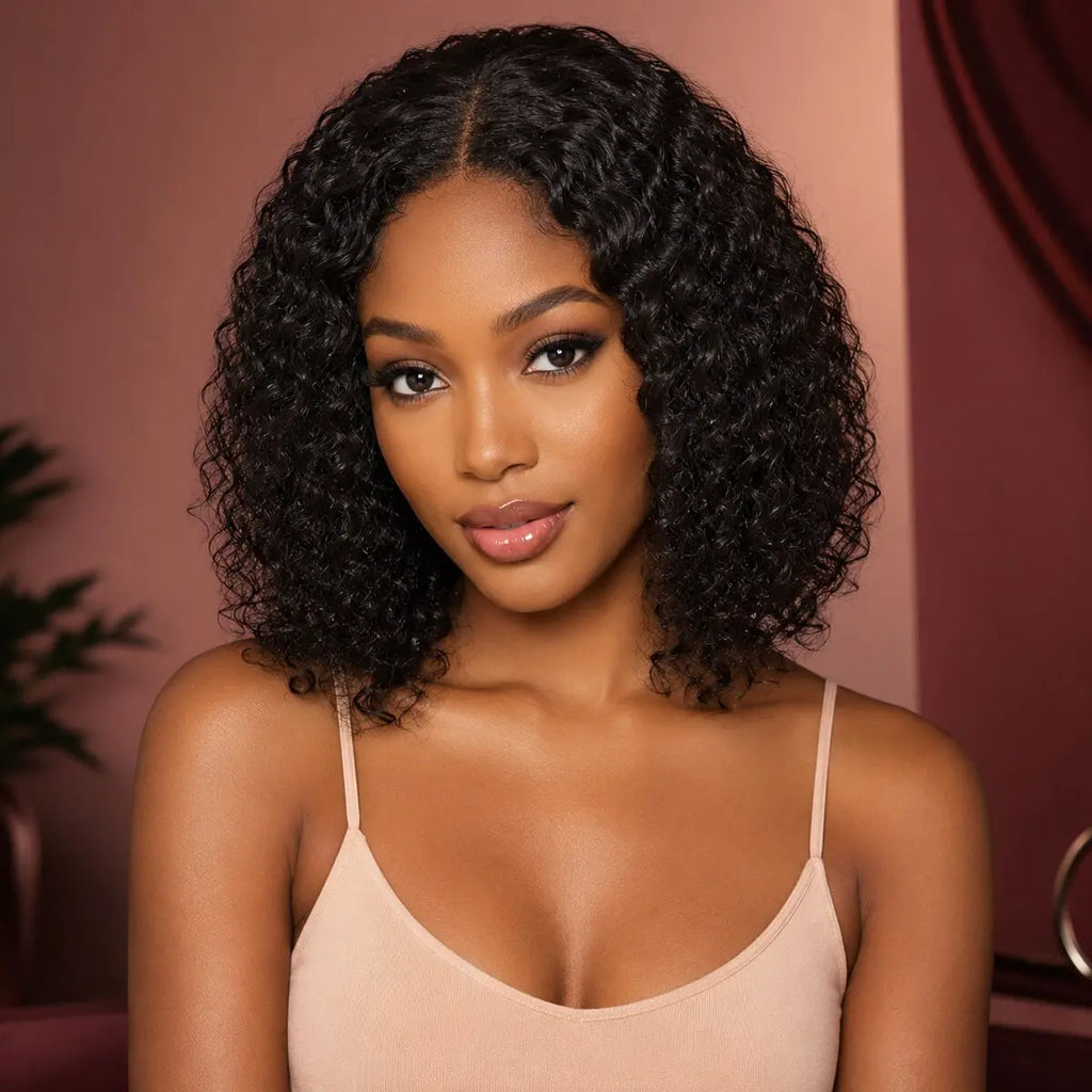 13×4 HD Lace Deep Wave Bob Glueless Human Hair Wig | 180% Density