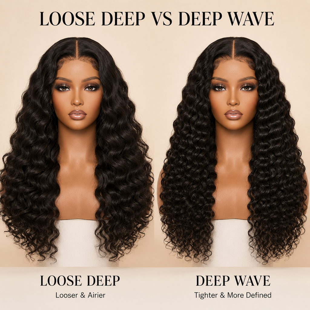 13x4 Loose Deep Wave Human Hair Wig – Transparent Lace Front, 150% Density, Natural Black