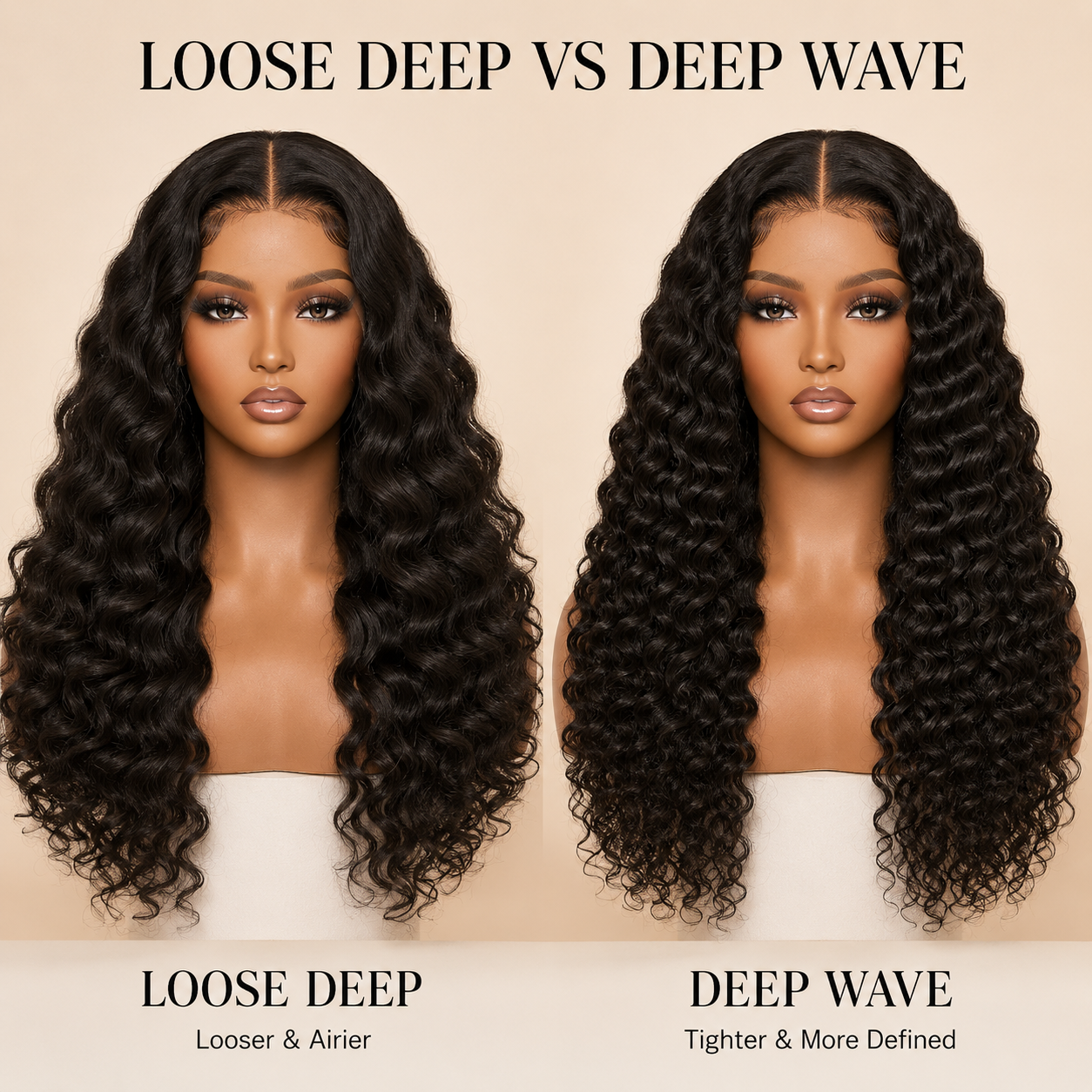 13x4 Loose Deep Wave Human Hair Wig – Transparent Lace Front, 150% Density, Natural Black