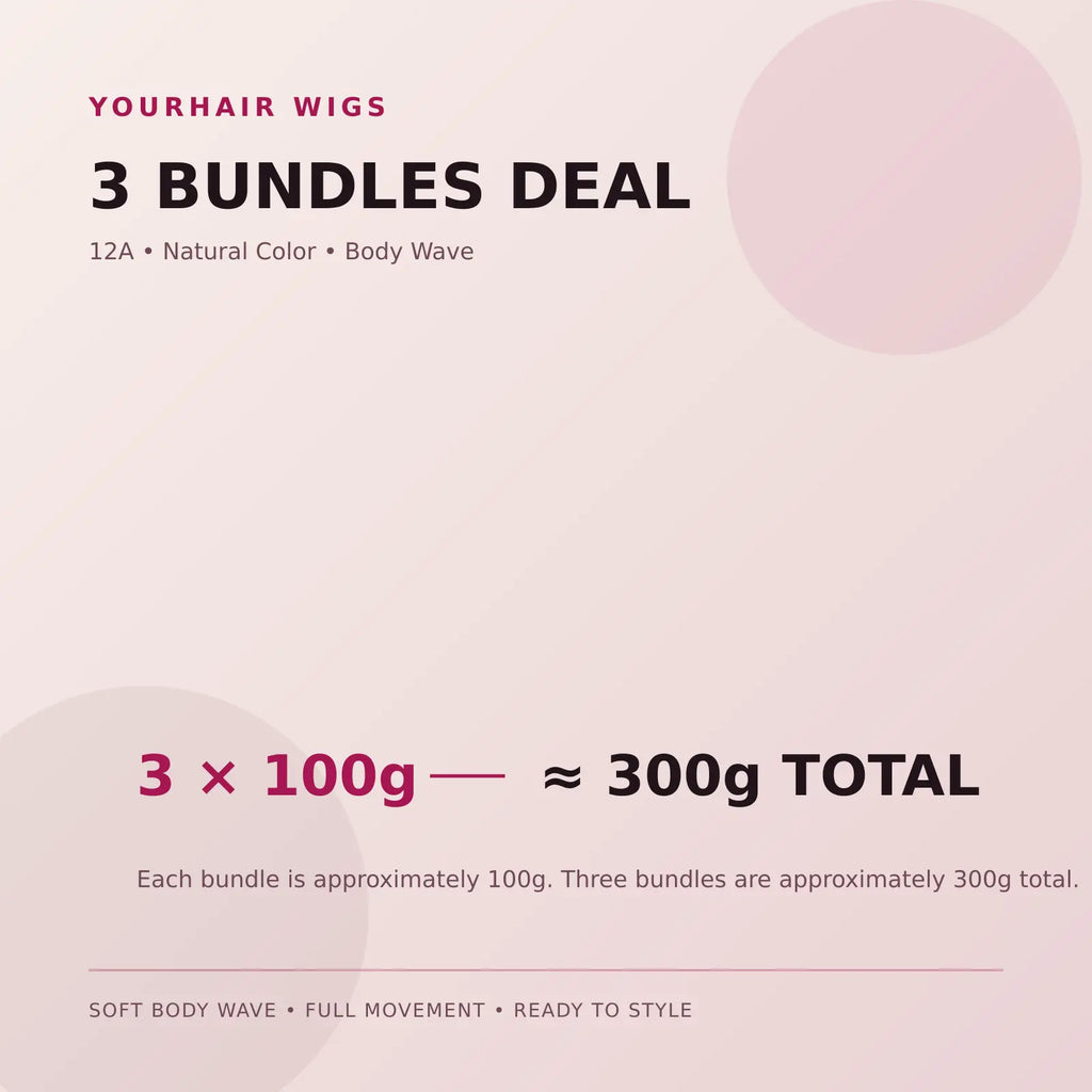 12A Body Wave Human Hair Bundles | 3 Bundles Deal