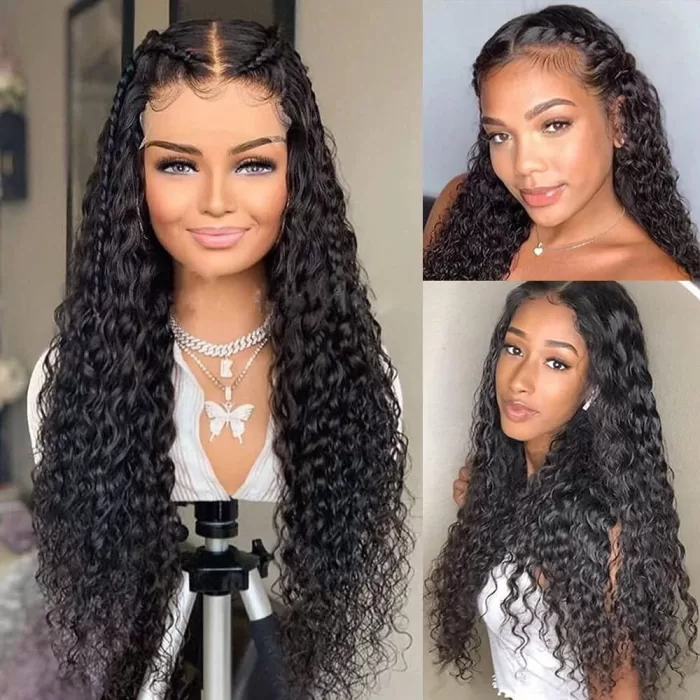 13X4 Lace Frontal Wig Water Wave Long Wig - Image 6